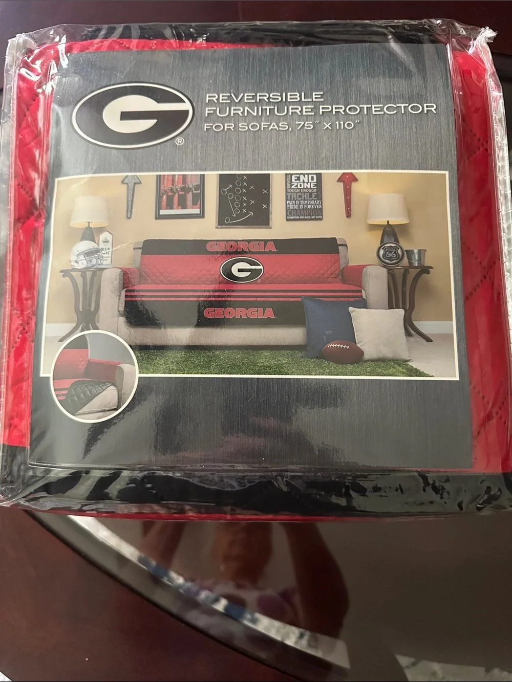 Reversible Red Furniture Protector Cover